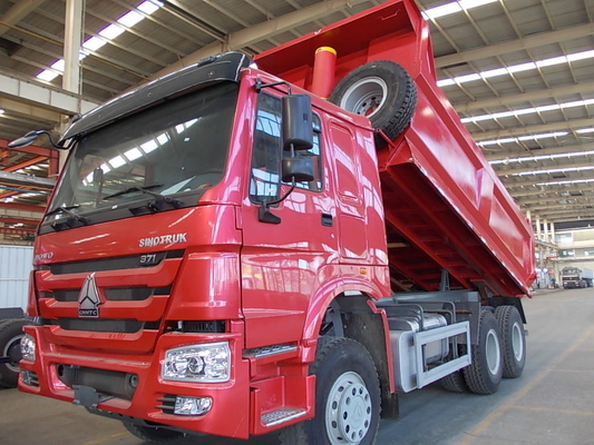 Βαρύ φορτίο 6×4 τροχός κίνησης Sinotruk HOWO Τροχαία απορριμμάτων Tipper με πιστοποίηση ελαστικών ISO